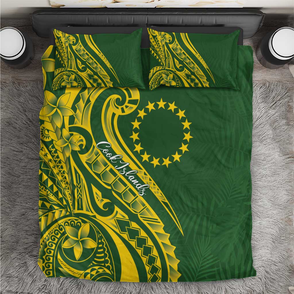Kia Orana Cook Islands Bedding Set Plumeria Tropical Waves - Polynesian Pride