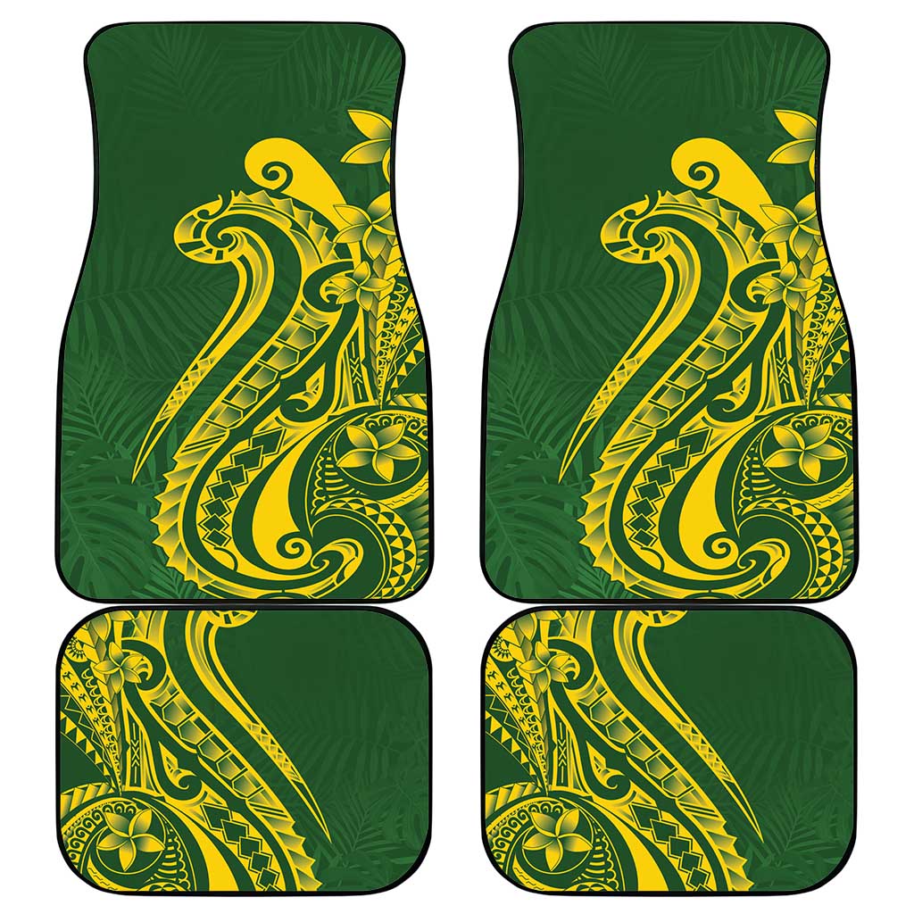 Kia Orana Cook Islands Car Mats Plumeria Tropical Waves - Polynesian Pride