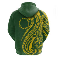 Kia Orana Cook Islands Hoodie Plumeria Tropical Waves - Polynesian Pride