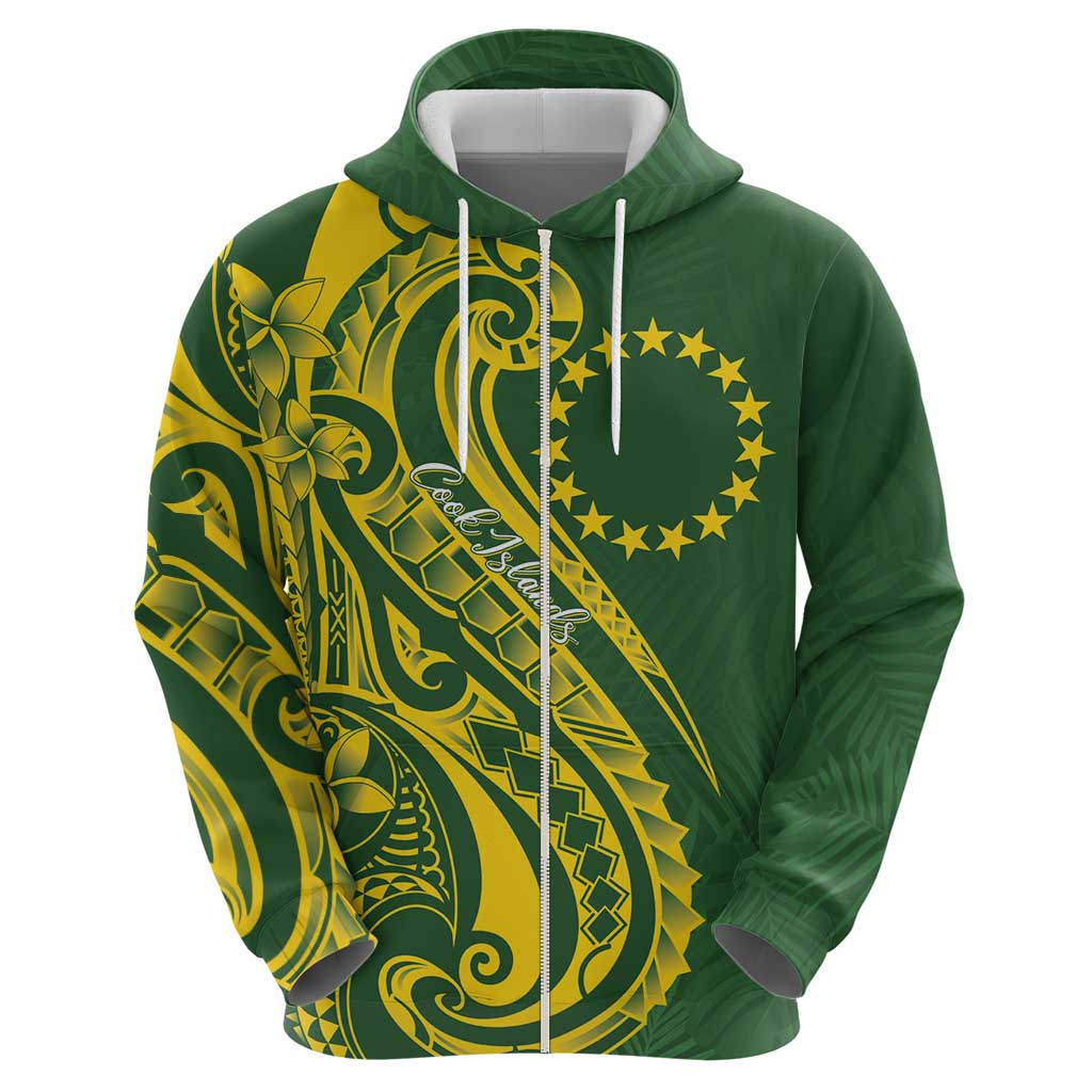 Kia Orana Cook Islands Hoodie Plumeria Tropical Waves - Polynesian Pride