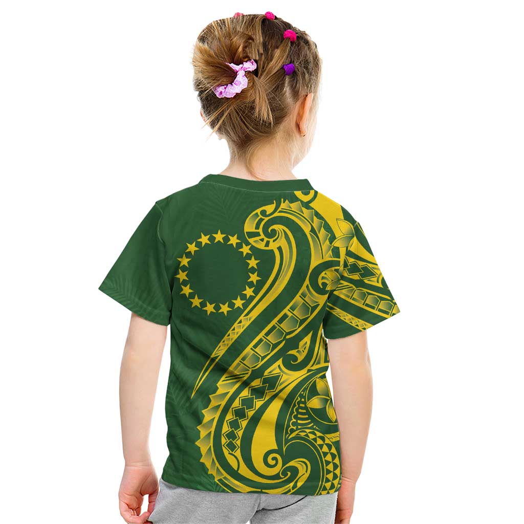 Kia Orana Cook Islands Kid T Shirt Plumeria Tropical Waves - Polynesian Pride