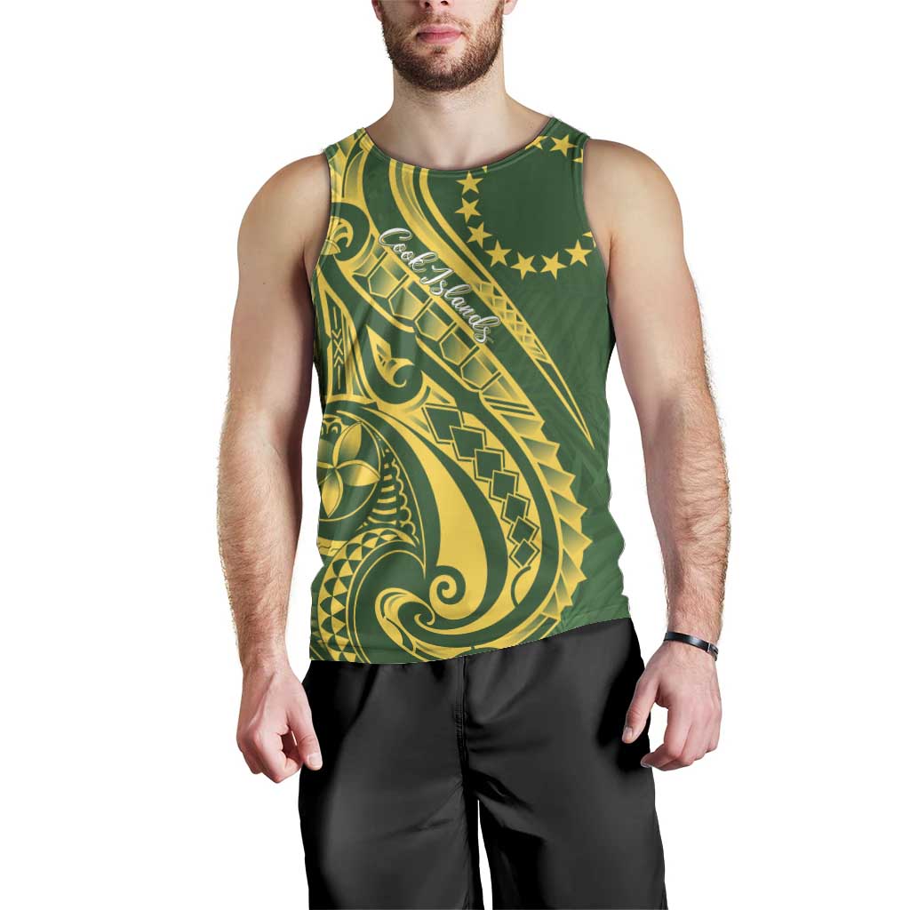 Kia Orana Cook Islands Men Tank Top Plumeria Tropical Waves LT7 - Polynesian Pride