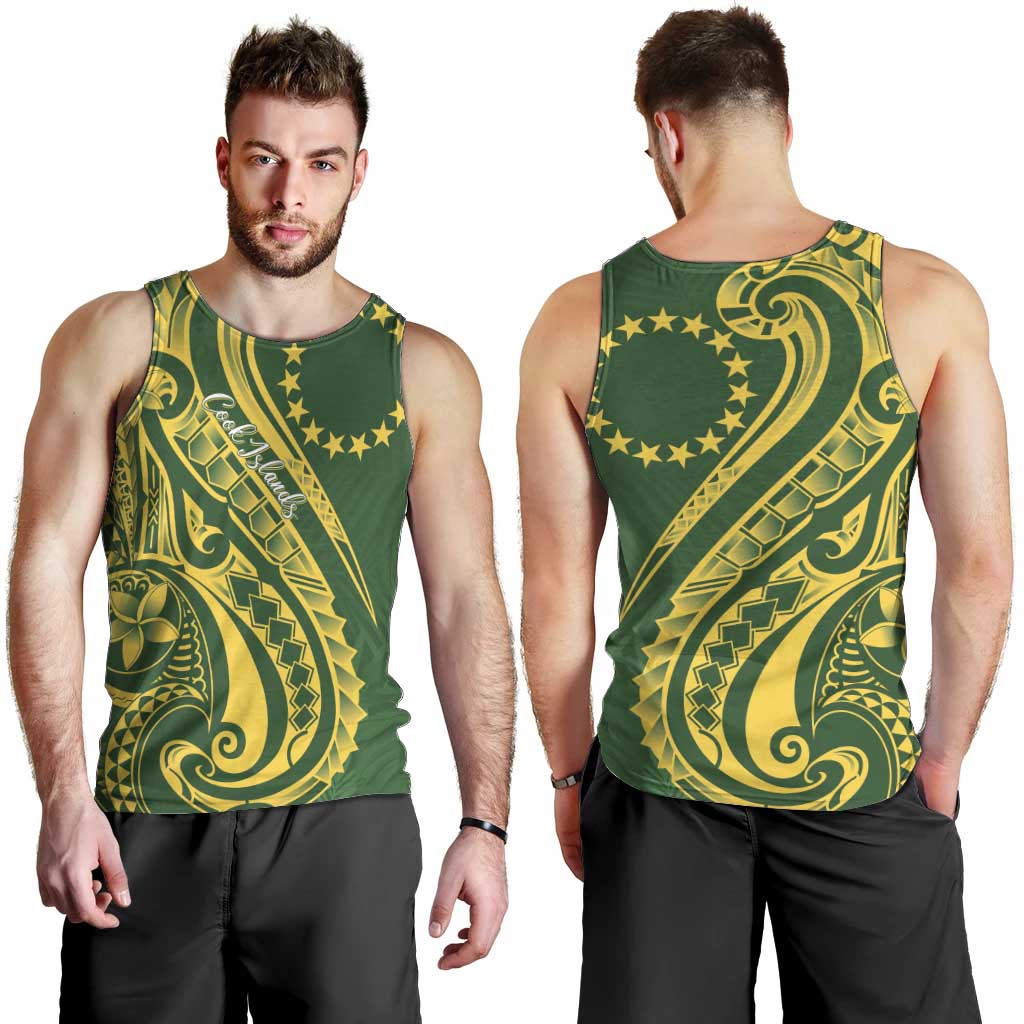 Kia Orana Cook Islands Men Tank Top Plumeria Tropical Waves LT7 - Polynesian Pride