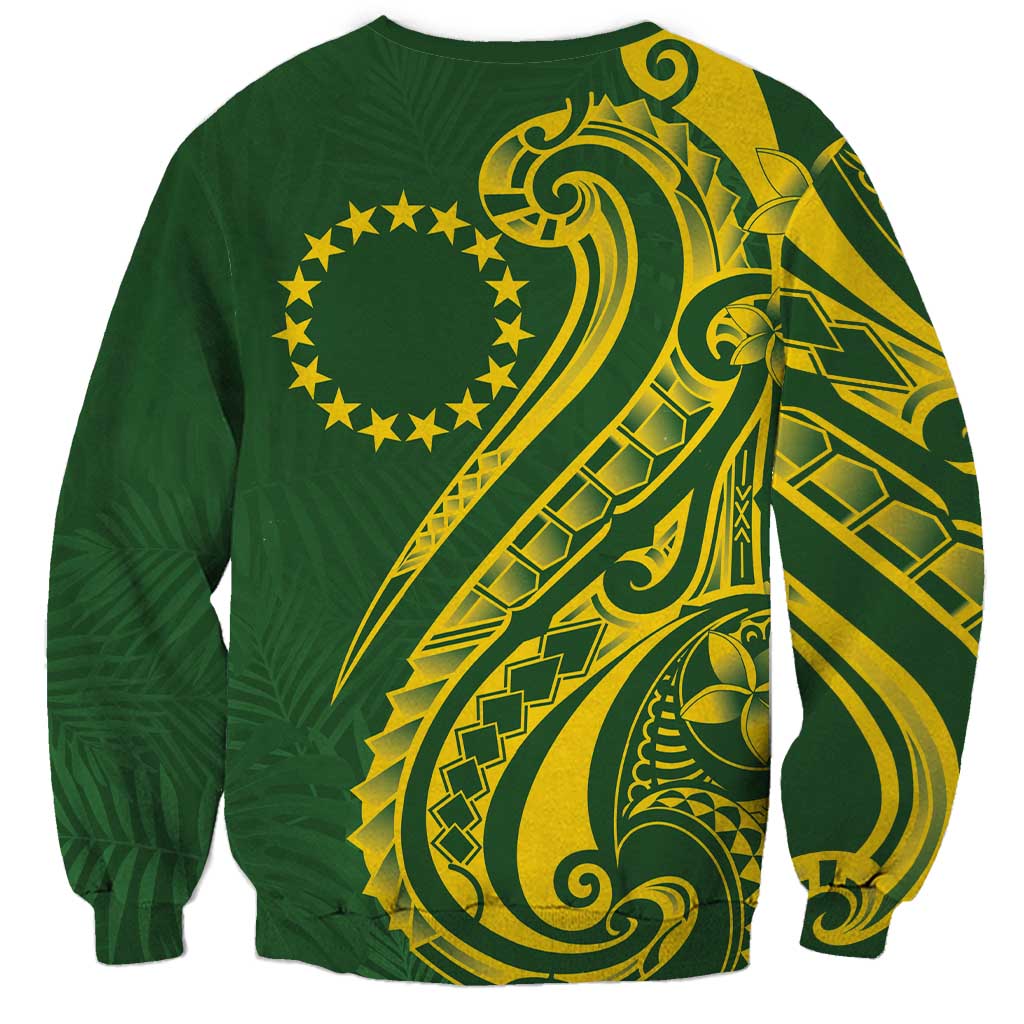 Kia Orana Cook Islands Sweatshirt Plumeria Tropical Waves LT7 - Polynesian Pride