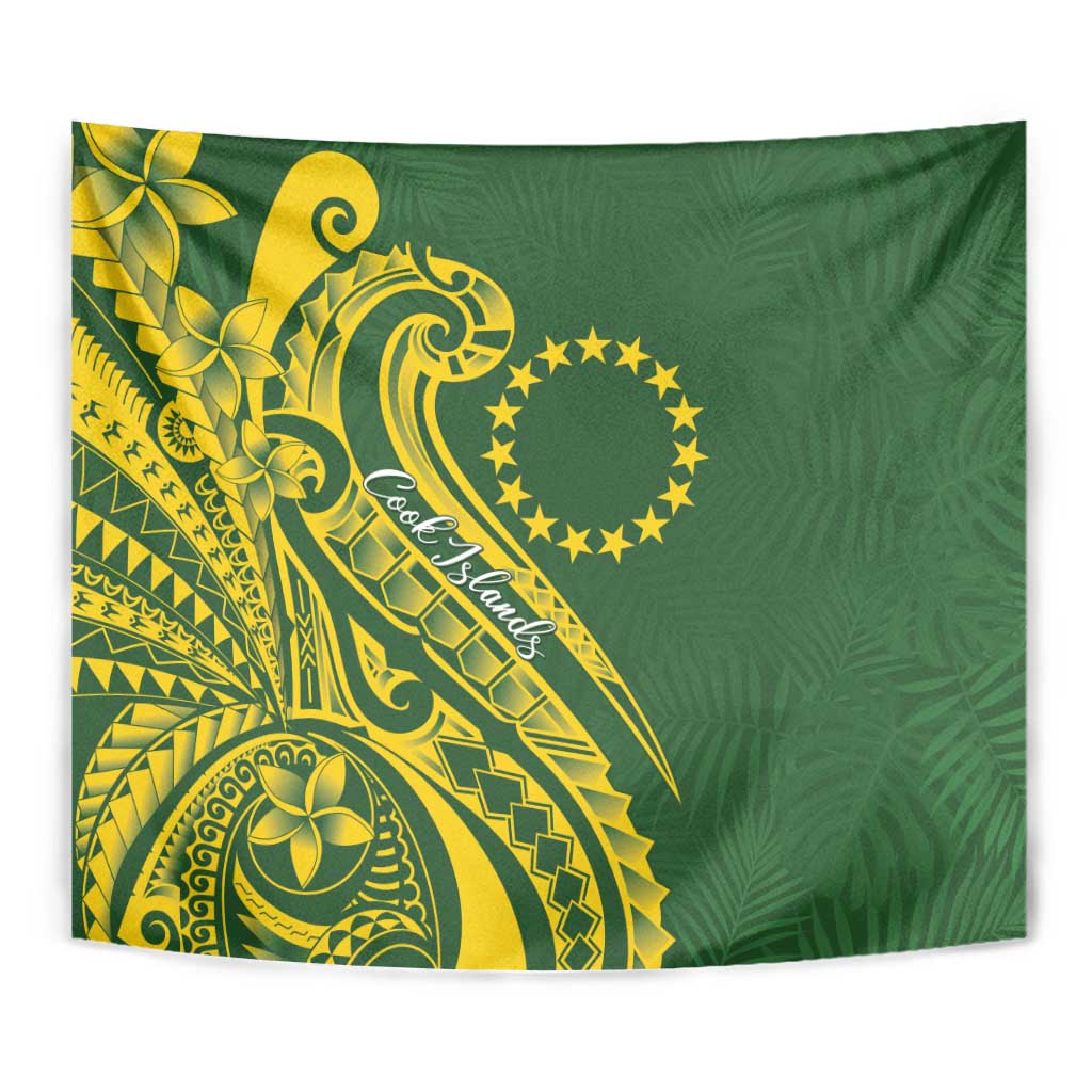Kia Orana Cook Islands Tapestry Plumeria Tropical Waves - Polynesian Pride