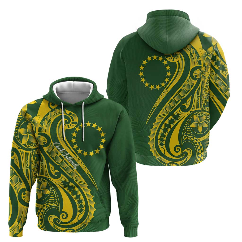 Kia Orana Cook Islands Zip Hoodie Plumeria Tropical Waves - Polynesian Pride