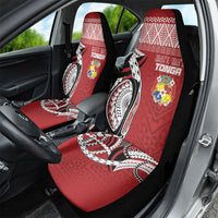 Mate Ma'a Tonga Rugby Kupesi Motifs Car Seat Cover Red Waves LT7 - Polynesian Pride