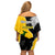 Australia Rugby Mix New Zealands Rugby Off Shoulder Short Dress Wallabies Versus Silver Fern Sporty Basic LT7 - Polynesian Pride