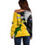 Australia Rugby Mix New Zealands Rugby Off Shoulder Sweater Wallabies Versus Silver Fern Sporty Basic LT7 - Polynesian Pride