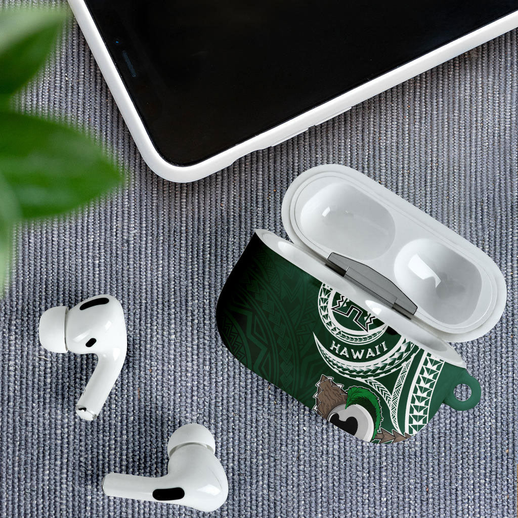 Hawaii Rainbow Warriors Alumni AirPods Case Ti Maile Lei - Glory For The Warriors LT7 - Polynesian Pride