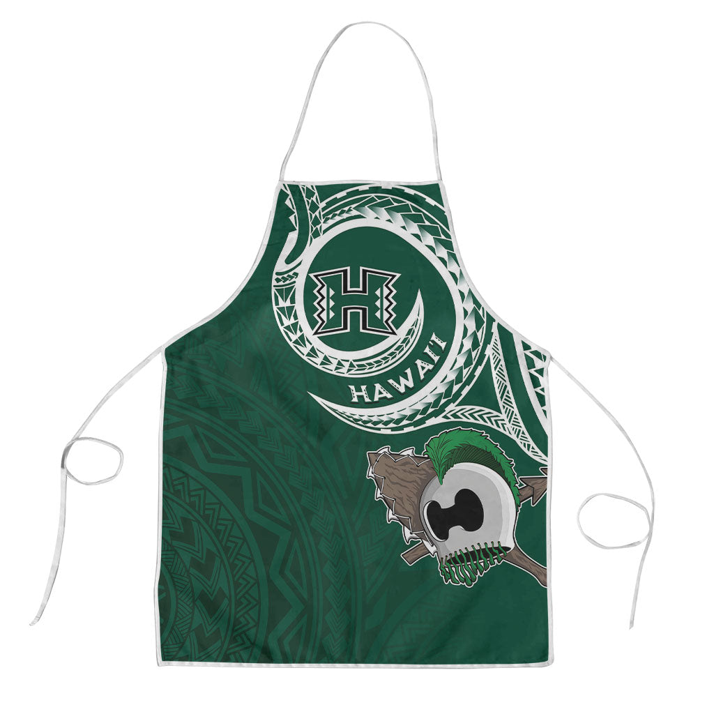Hawaii Rainbow Warriors Alumni Apron Ti Maile Lei - Glory For The Warriors LT7 Dark Green - Polynesian Pride