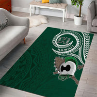 Hawaii Rainbow Warriors Alumni Area Rug Ti Maile Lei - Glory For The Warriors LT7 - Polynesian Pride