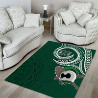 Hawaii Rainbow Warriors Alumni Area Rug Ti Maile Lei - Glory For The Warriors LT7 - Polynesian Pride