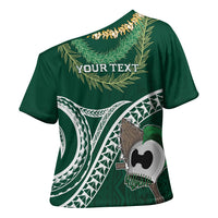 Hawaii Rainbow Warriors Alumni Personalized Cross Shoulder Shirt Ti Maile Lei - Glory For The Warriors LT7 - Polynesian Pride