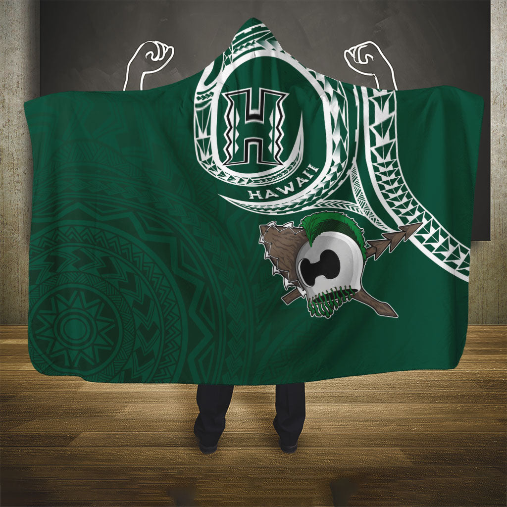 Hawaii Rainbow Warriors Alumni Hooded Blanket Ti Maile Lei - Glory For The Warriors LT7 - Polynesian Pride
