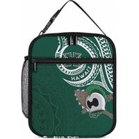 Hawaii Rainbow Warriors Alumni Lunch Bag Ti Maile Lei - Glory For The Warriors LT7 10.2 × 8.3 × 4.3 inch Dark Green - Polynesian Pride