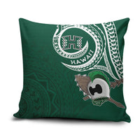Hawaii Rainbow Warriors Alumni Pillow Cover Ti Maile Lei - Glory For The Warriors LT7 Dark Green - Polynesian Pride