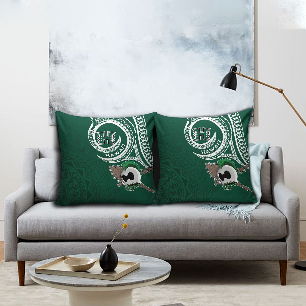 Hawaii Rainbow Warriors Alumni Pillow Cover Ti Maile Lei - Glory For The Warriors LT7 - Polynesian Pride