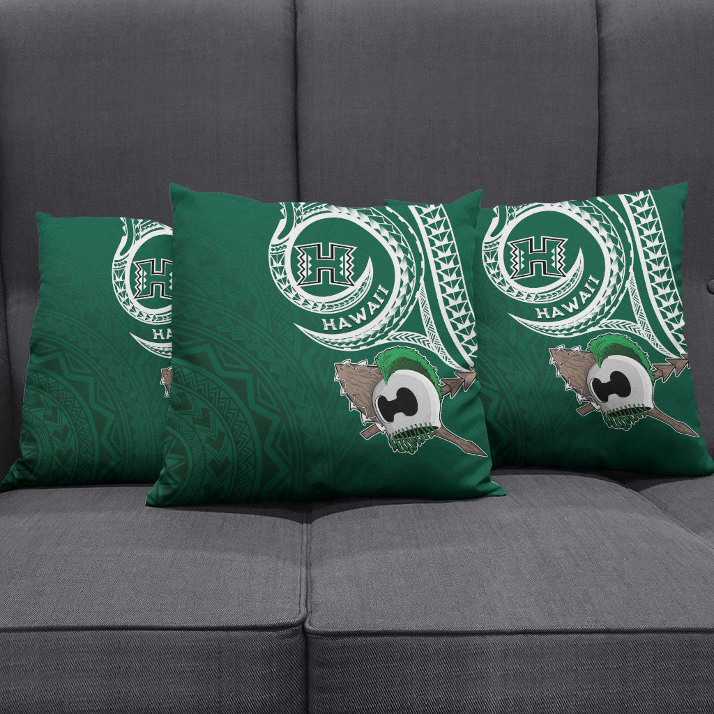 Hawaii Rainbow Warriors Alumni Pillow Cover Ti Maile Lei - Glory For The Warriors LT7 - Polynesian Pride