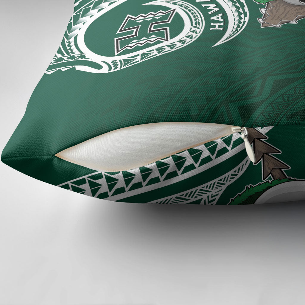 Hawaii Rainbow Warriors Alumni Pillow Cover Ti Maile Lei - Glory For The Warriors LT7 - Polynesian Pride
