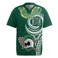 Hawaii Rainbow Warriors Alumni Personalized Rugby Jersey Ti Maile Lei - Glory For The Warriors LT7 Dark Green - Polynesian Pride