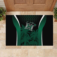 Hawaii Rainbow Warriors La'au Pama Rubber Doormat LT7 Black - Polynesian Pride