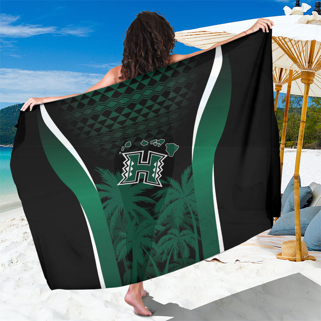Hawaii Rainbow Warriors La'au Pama Sarong LT7 One Size 44 x 66 inches Black - Polynesian Pride
