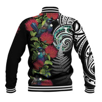 Meri Kirihimete New Zealand Baseball Jacket Tui on Pohutukawa LT7 - Polynesian Pride