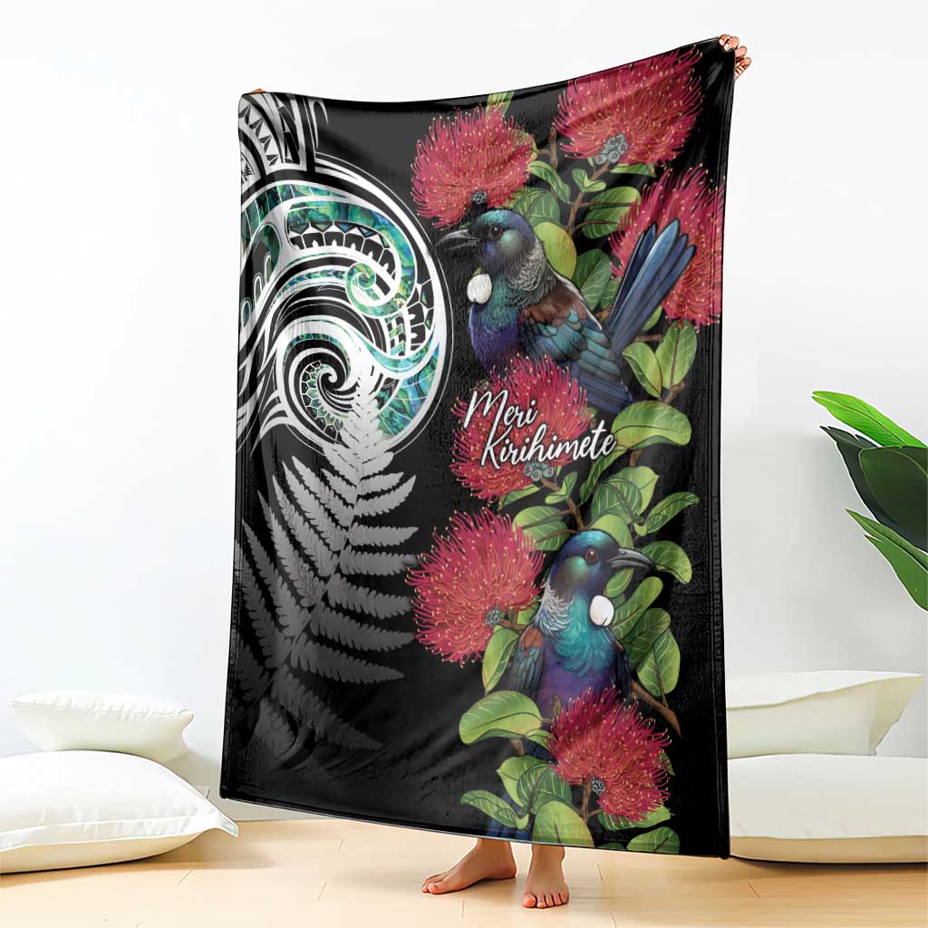 Meri Kirihimete New Zealand Blanket Tui on Pohutukawa LT7 - Polynesian Pride