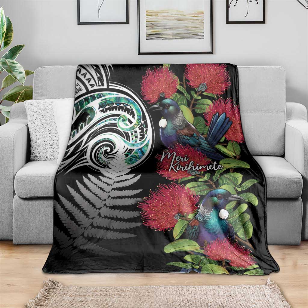 Meri Kirihimete New Zealand Blanket Tui on Pohutukawa LT7 - Polynesian Pride