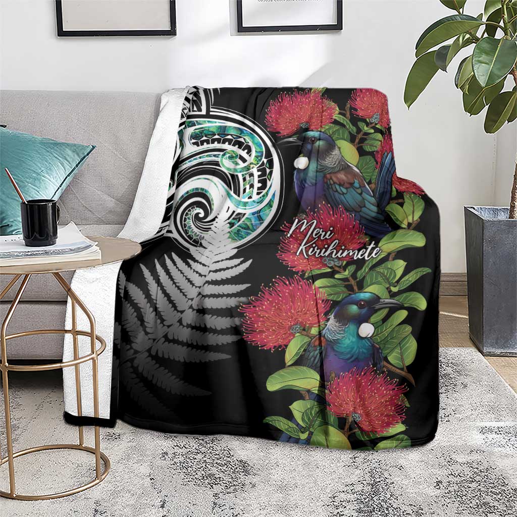 Meri Kirihimete New Zealand Blanket Tui on Pohutukawa LT7 - Polynesian Pride
