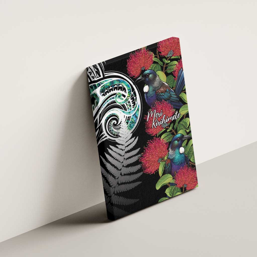 Meri Kirihimete New Zealand Canvas Wall Art Tui on Pohutukawa LT7 - Polynesian Pride