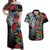 Meri Kirihimete New Zealand Couples Matching Off Shoulder Maxi Dress and Hawaiian Shirt Tui on Pohutukawa