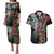 Meri Kirihimete New Zealand Couples Matching Puletasi and Hawaiian Shirt Tui on Pohutukawa