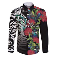 Meri Kirihimete New Zealand Family Matching Puletasi and Hawaiian Shirt Tui on Pohutukawa