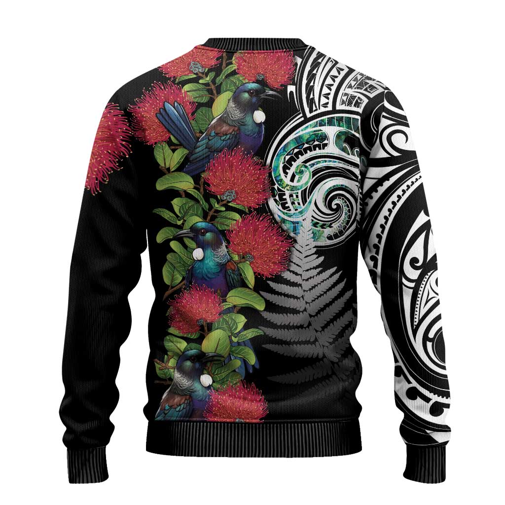 Meri Kirihimete New Zealand Ugly Christmas Sweater Tui on Pohutukawa LT7 - Polynesian Pride