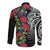 Meri Kirihimete New Zealand Long Sleeve Button Shirt Tui on Pohutukawa