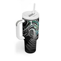 Meri Kirihimete New Zealand Tumbler With Handle Tui on Pohutukawa LT7 - Polynesian Pride