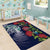 Meri Kirihimete New Zealand Area Rug Tui on Pohutukawa - Blue Ver