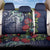 Meri Kirihimete New Zealand Back Car Seat Cover Tui on Pohutukawa - Blue Ver