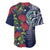 Meri Kirihimete New Zealand Baseball Jersey Tui on Pohutukawa - Blue Ver