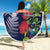 Meri Kirihimete New Zealand Beach Blanket Tui on Pohutukawa - Blue Ver