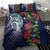 Meri Kirihimete New Zealand Bedding Set Tui on Pohutukawa - Blue Ver