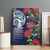 Meri Kirihimete New Zealand Canvas Wall Art Tui on Pohutukawa - Blue Ver