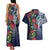 Meri Kirihimete New Zealand Couples Matching Tank Maxi Dress and Hawaiian Shirt Tui on Pohutukawa - Blue Ver