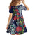 Meri Kirihimete New Zealand Family Matching Off The Shoulder Long Sleeve Dress and Hawaiian Shirt Tui on Pohutukawa - Blue Ver