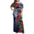 Meri Kirihimete New Zealand Family Matching Off Shoulder Maxi Dress and Hawaiian Shirt Tui on Pohutukawa - Blue Ver