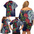 Meri Kirihimete New Zealand Family Matching Off Shoulder Short Dress and Hawaiian Shirt Tui on Pohutukawa - Blue Ver