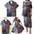 Meri Kirihimete New Zealand Family Matching Puletasi and Hawaiian Shirt Tui on Pohutukawa - Blue Ver