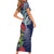 Meri Kirihimete New Zealand Family Matching Short Sleeve Bodycon Dress and Hawaiian Shirt Tui on Pohutukawa - Blue Ver